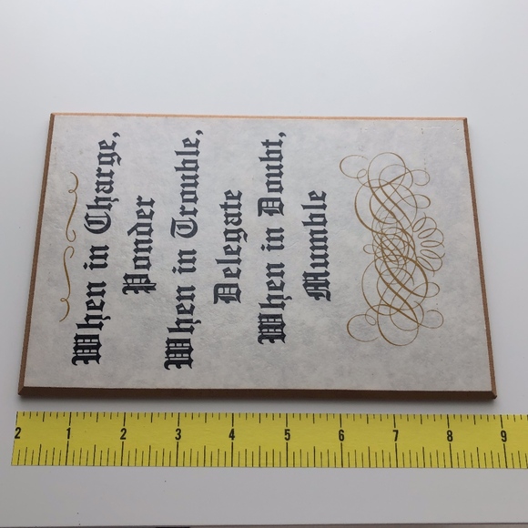 Vintage Office Wall Plaque - Picture 7 of 8